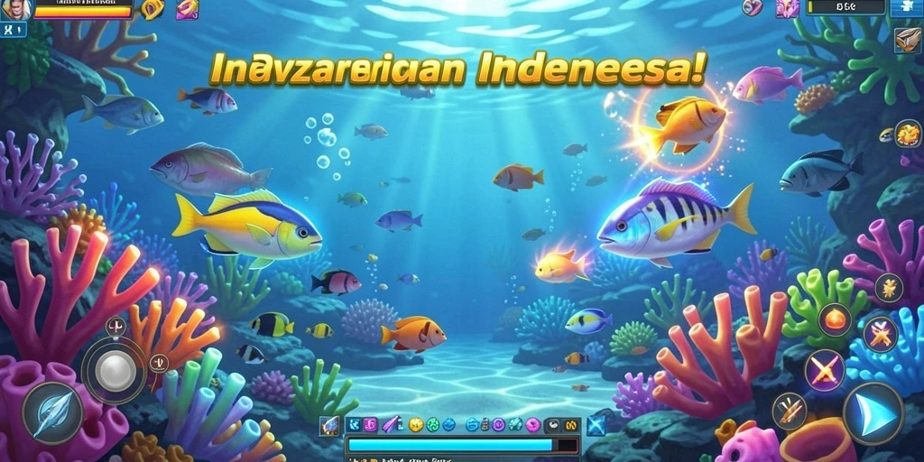 Tampilan layar permainan yang menarik dan penuh warna.